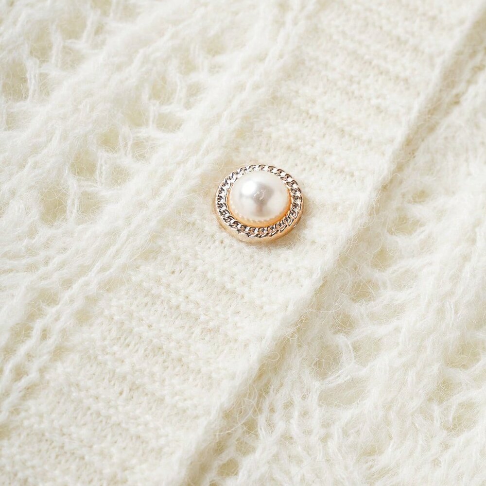 Apricot Elegant Women's Sweater - Picture 9 of 10